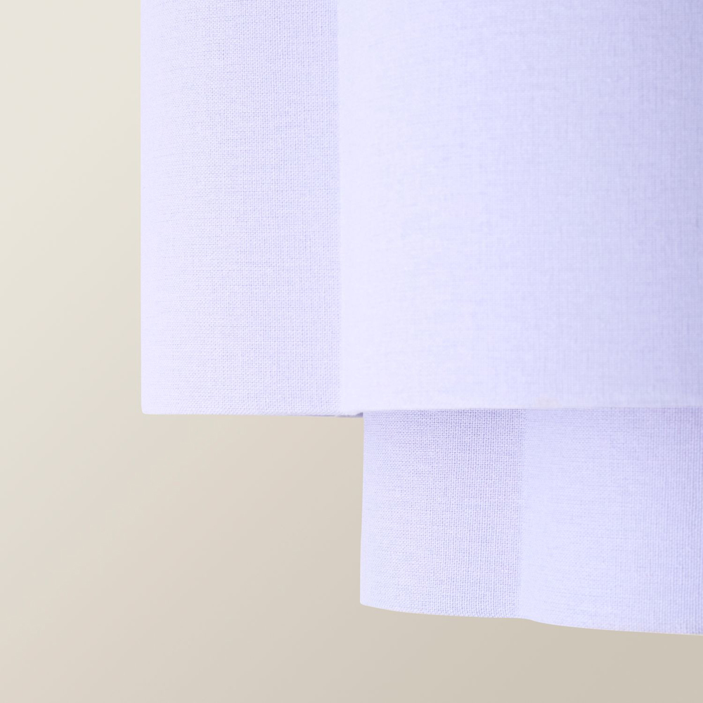 ValueLights Nora 2-Tier Lilac Linen Scallop Lamp Shade 45cm Image 5