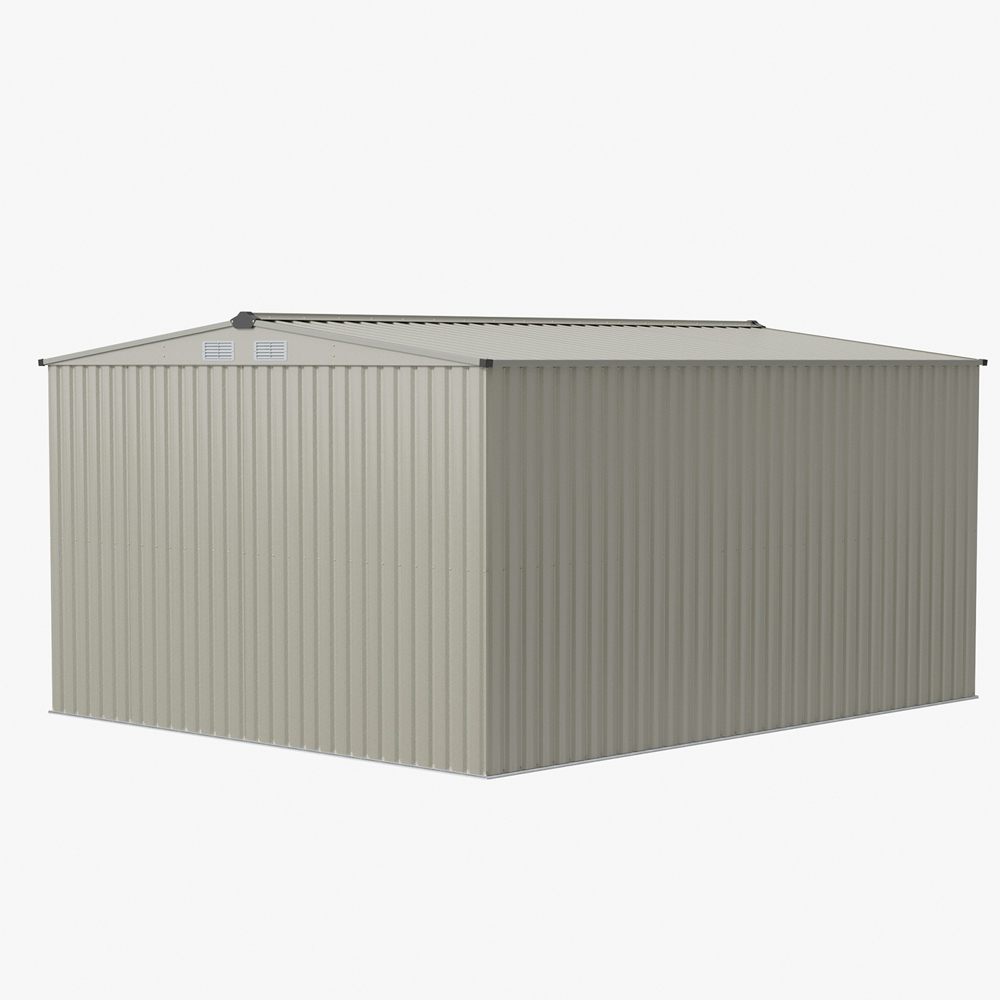 Living and Home 12 x 10ft Metal Apex Garden Shed Image 6