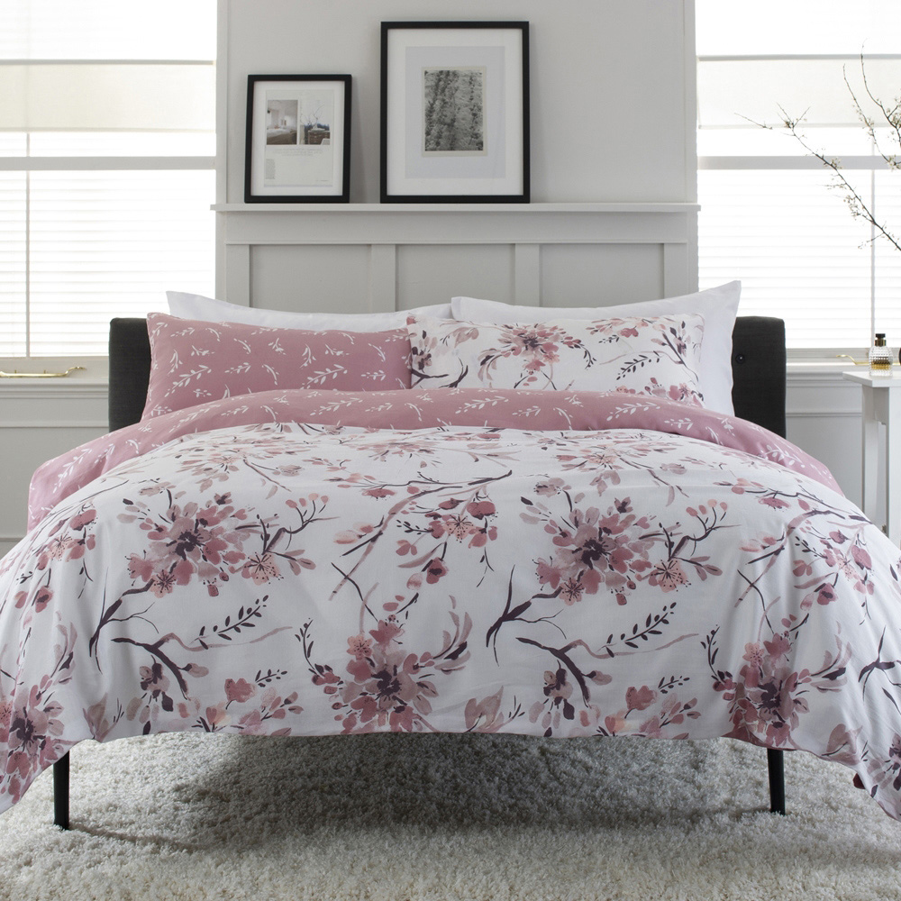 Deyongs Cherry Blossom Double Pink Duvet Set Image 1