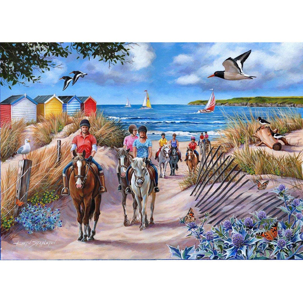 The House of Puzzles Sea Horses 500 Piece Big Jigsaw Puzzle Image