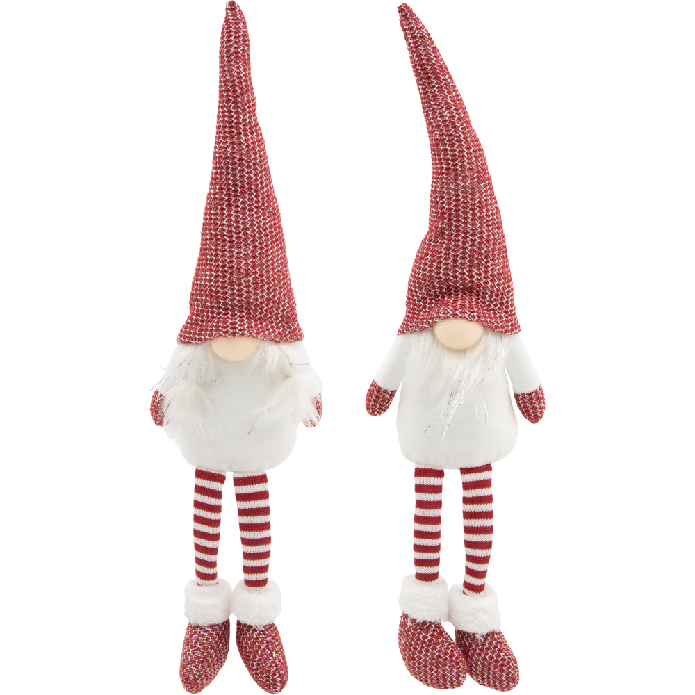 The Christmas Workshop Red Hanging Legs Gonk Decoration 45cm 2 Pack Image 3