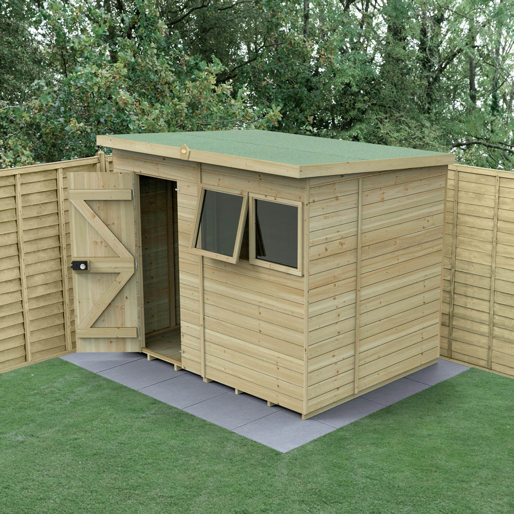 Forest Garden Timberdale 8 x 6ft Single Opening Pent Shed Image 2