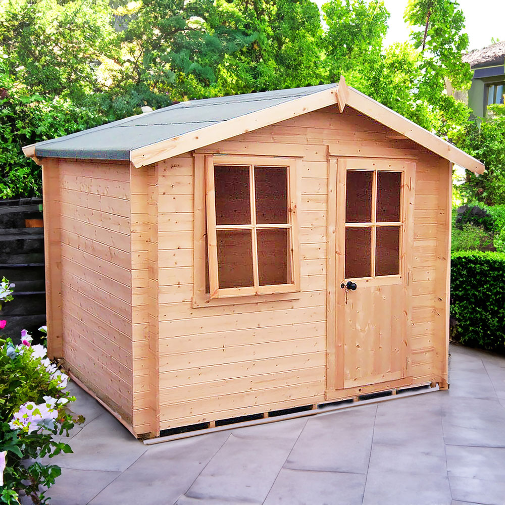 Shire Avesbury 10 x 10ft Pressure Treated Wooden Log Cabin Image 2