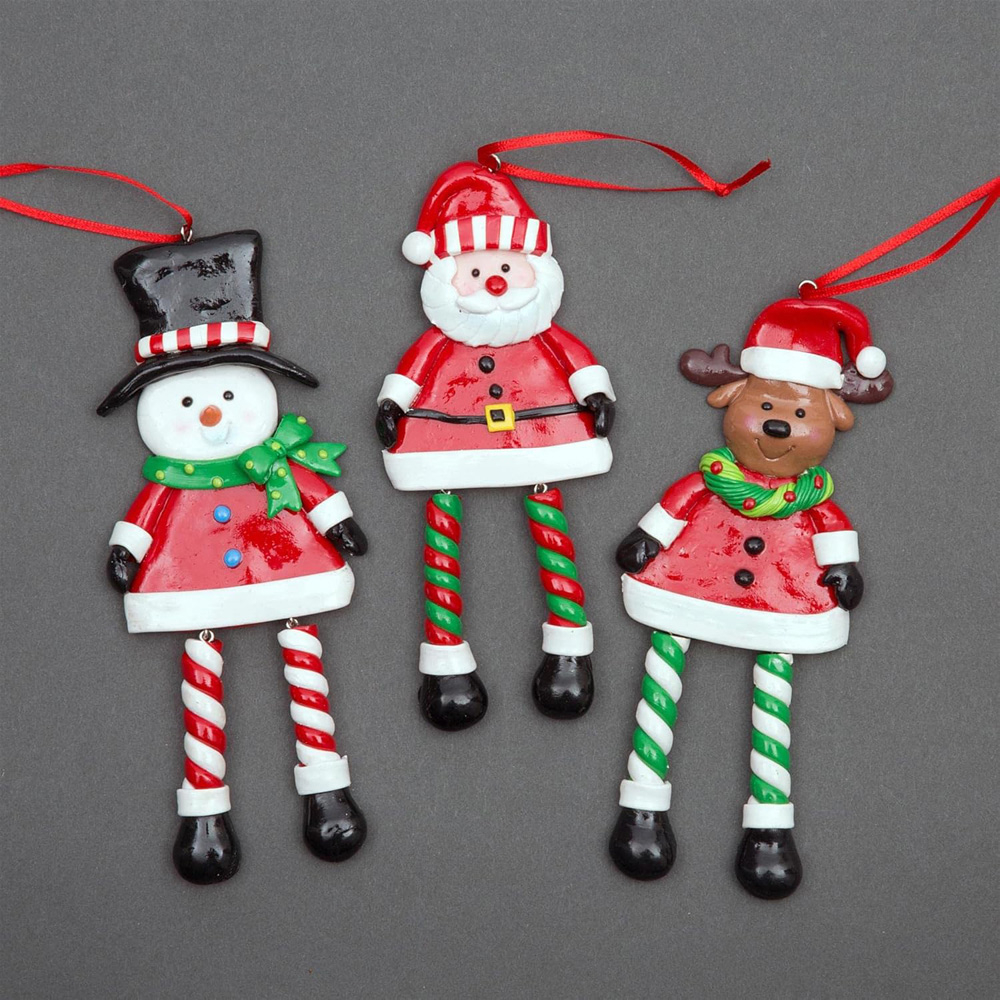 Shatchi Tree Hanging Christmas Decorations 3 Pack Image 4