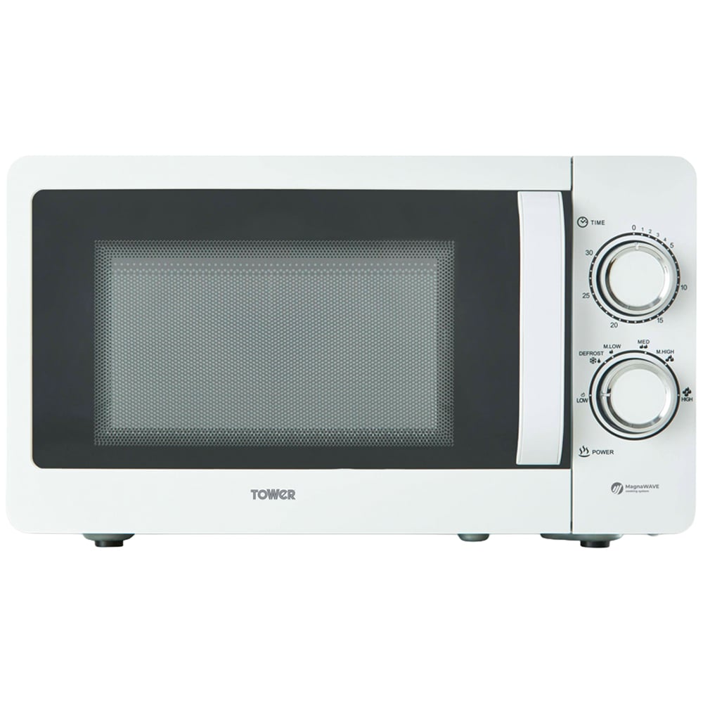 Tower T24042WHT White 20L Manual Microwave Image 1
