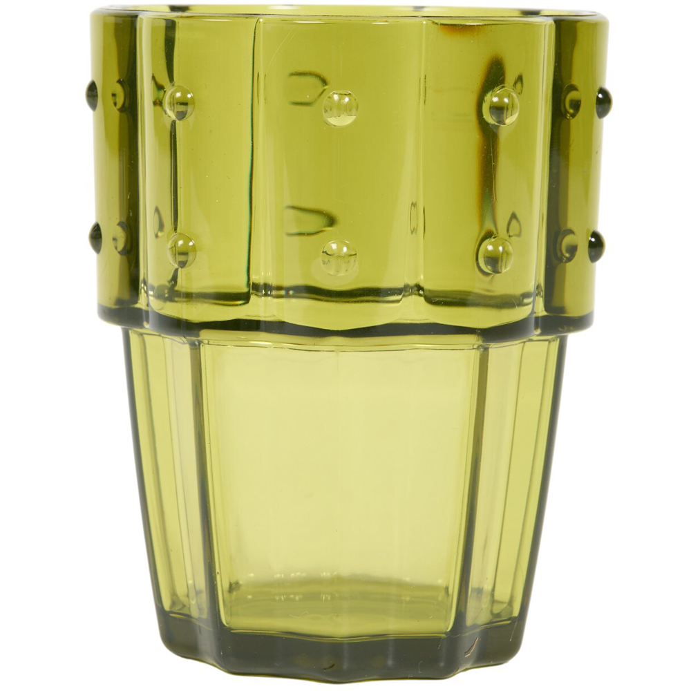 Casablanca Stackable Cactus Glass Set Green Image 5