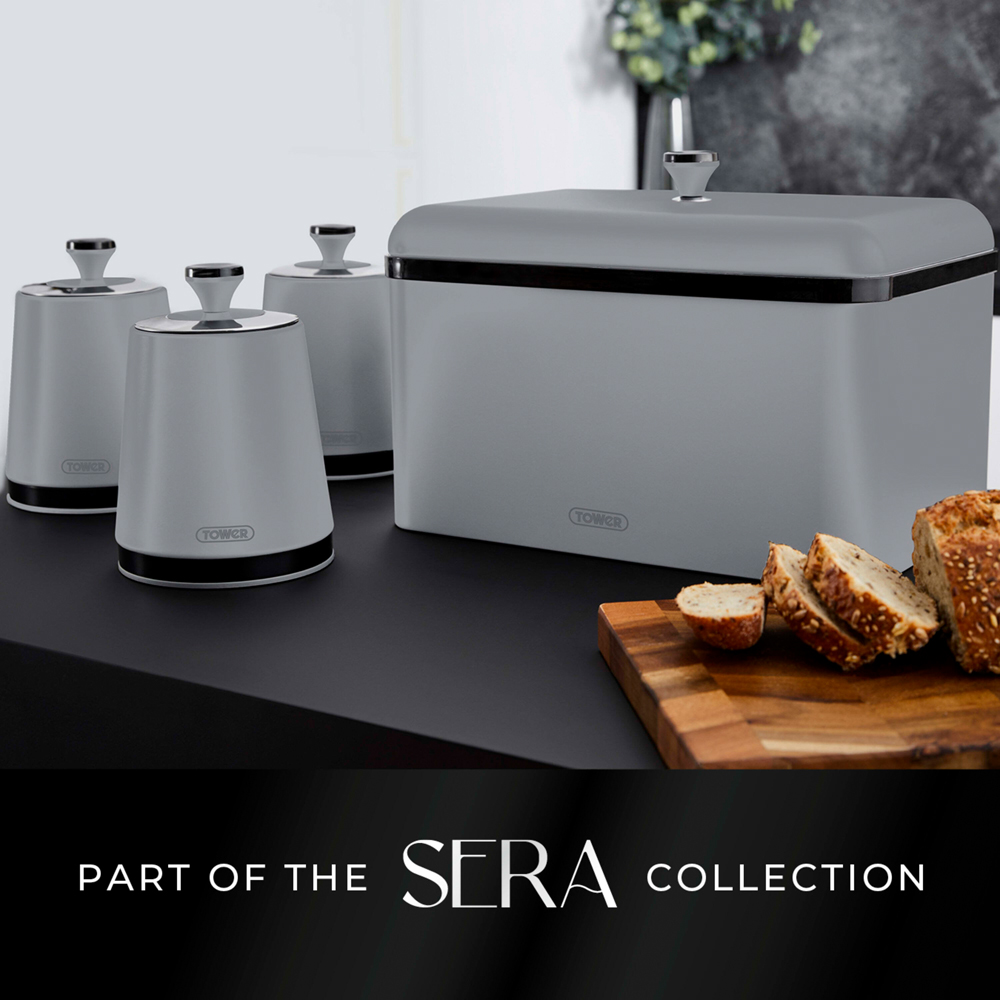 Tower Sera Grey Bread Bin Image 7