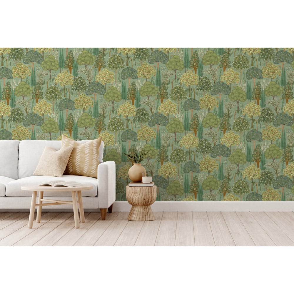 Esselle Home Persian Oasis Sage Green Wallpaper Image 7