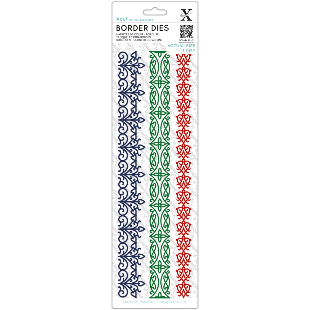 Xcut 3 Piece Silver Arts and Craft Border Dies Set Image