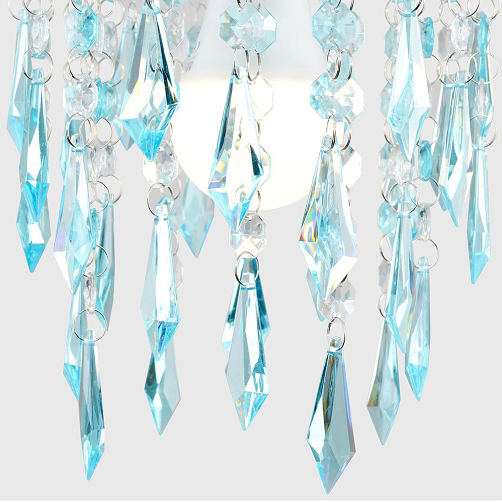ValueLights Teal Acrylic Droplet Design Ceiling Pendant Light Lamp Shade Image 5