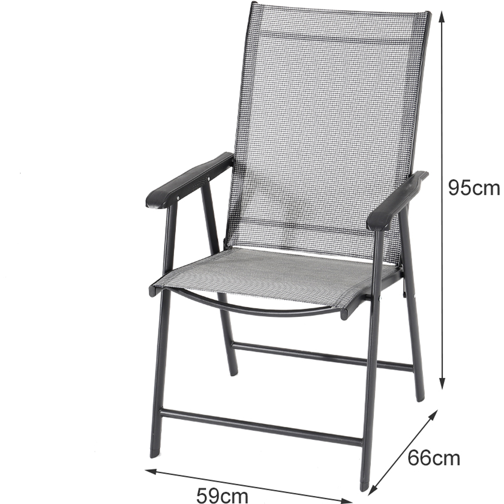 Living and Home Foldable 2 Seater Slatted Patio Set Image 9
