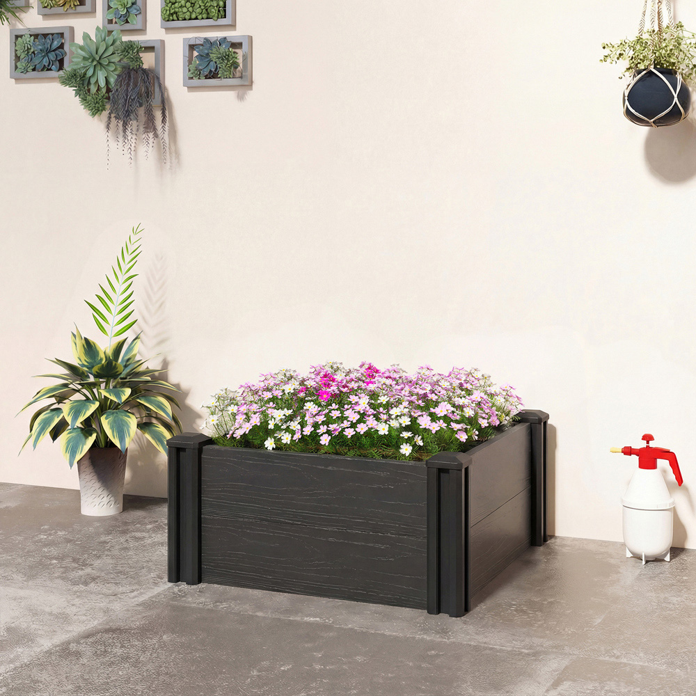 Outsunny Dark Grey Vinyl Raised Garden Bed Kit 30 x 60 x 60cm Image 7