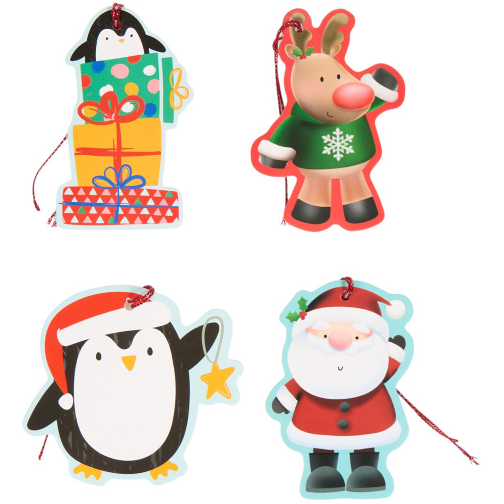 Pack of 20 Festive Fun Gift Tags - White Image 2