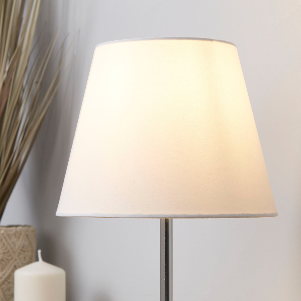 Lighting Collection Yates White Tapered Lamp Shade 20cm Image 2