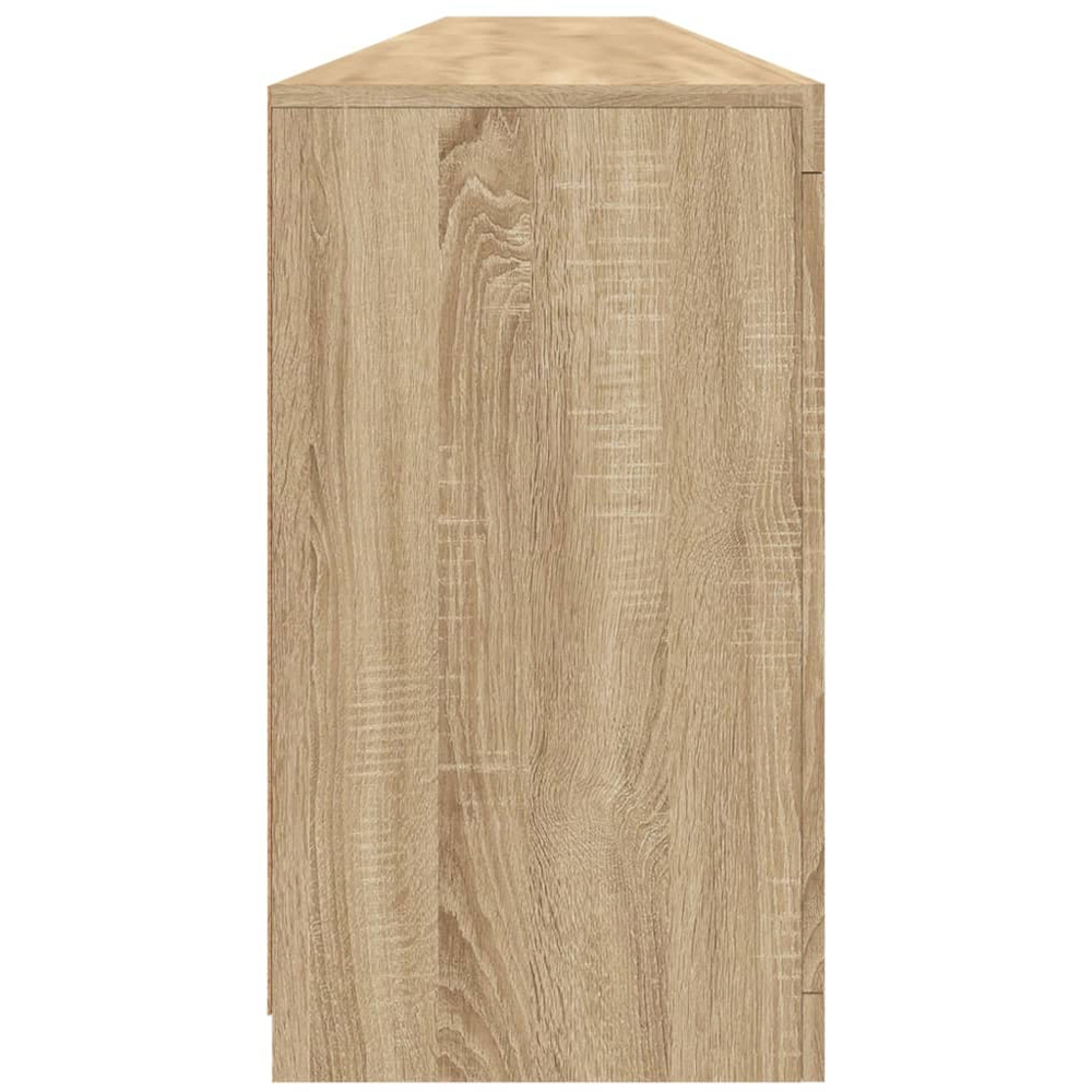 vidaXL 8 Door 12 Shelf Sonoma Oak LED Sideboard 4 Piece Image 6