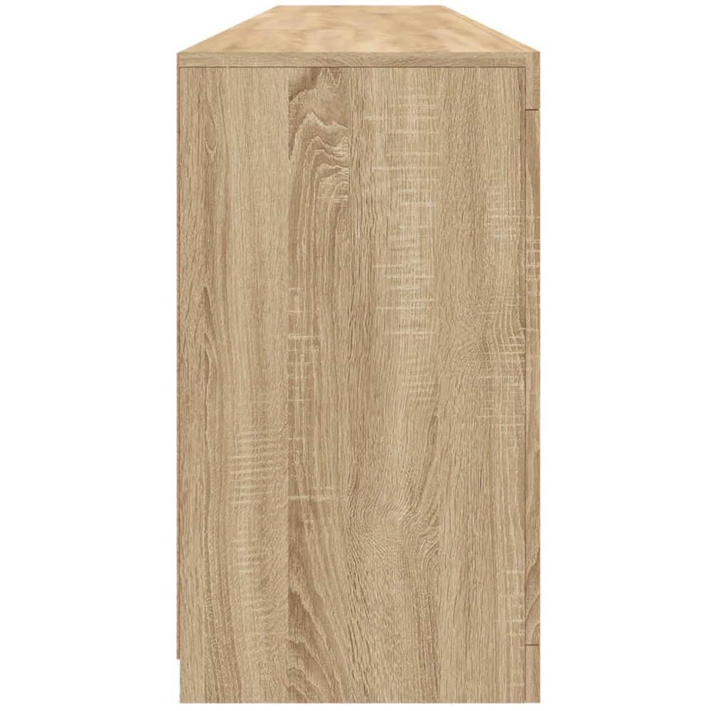 vidaXL 6 Door 8 Shelf Sonoma Oak LED Sideboard 3 Piece Image 6