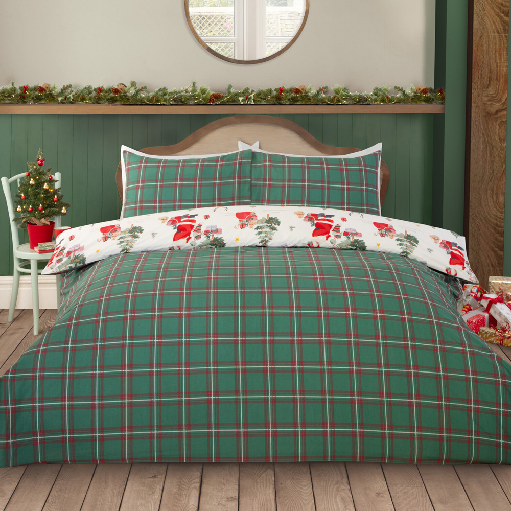Vintage Santa Duvet Set King Image 2