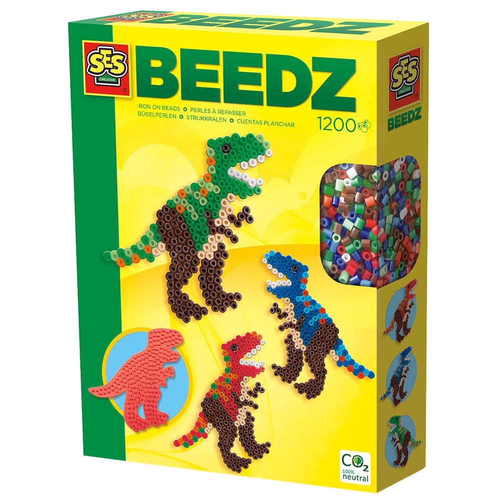 SES Creative Iron On Beads T-Rex Set Image 1