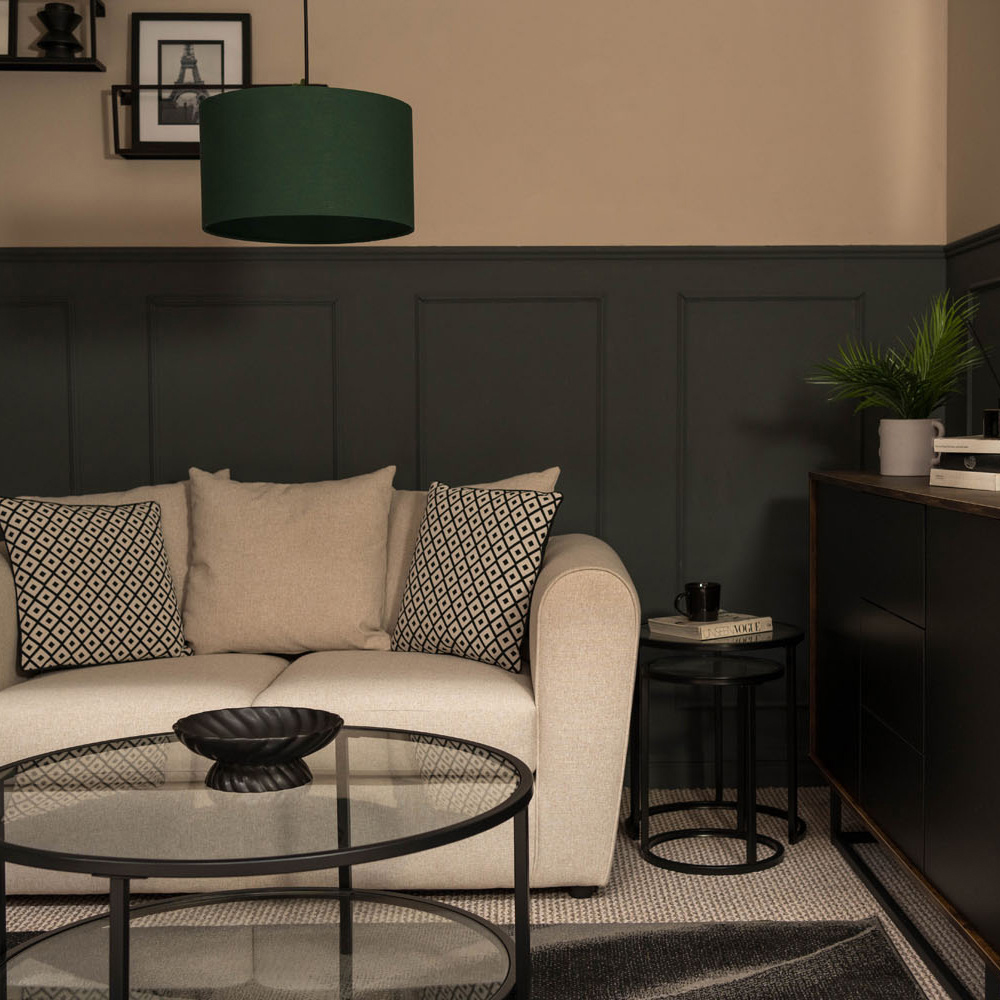 ValueLights Reni Forest Green Ceiling Drum Lamp Shade Medium Image 5