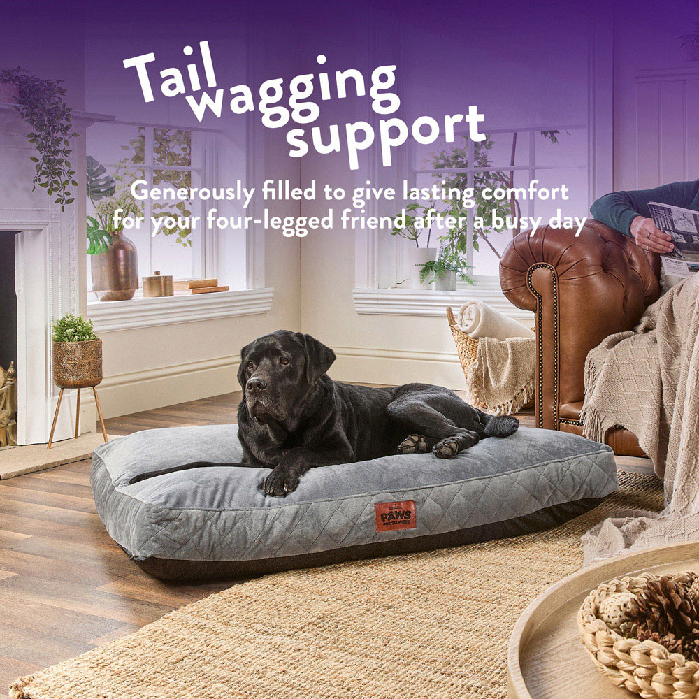 Slumberdown Extra Large Grey Padded Pet Bed Image 3
