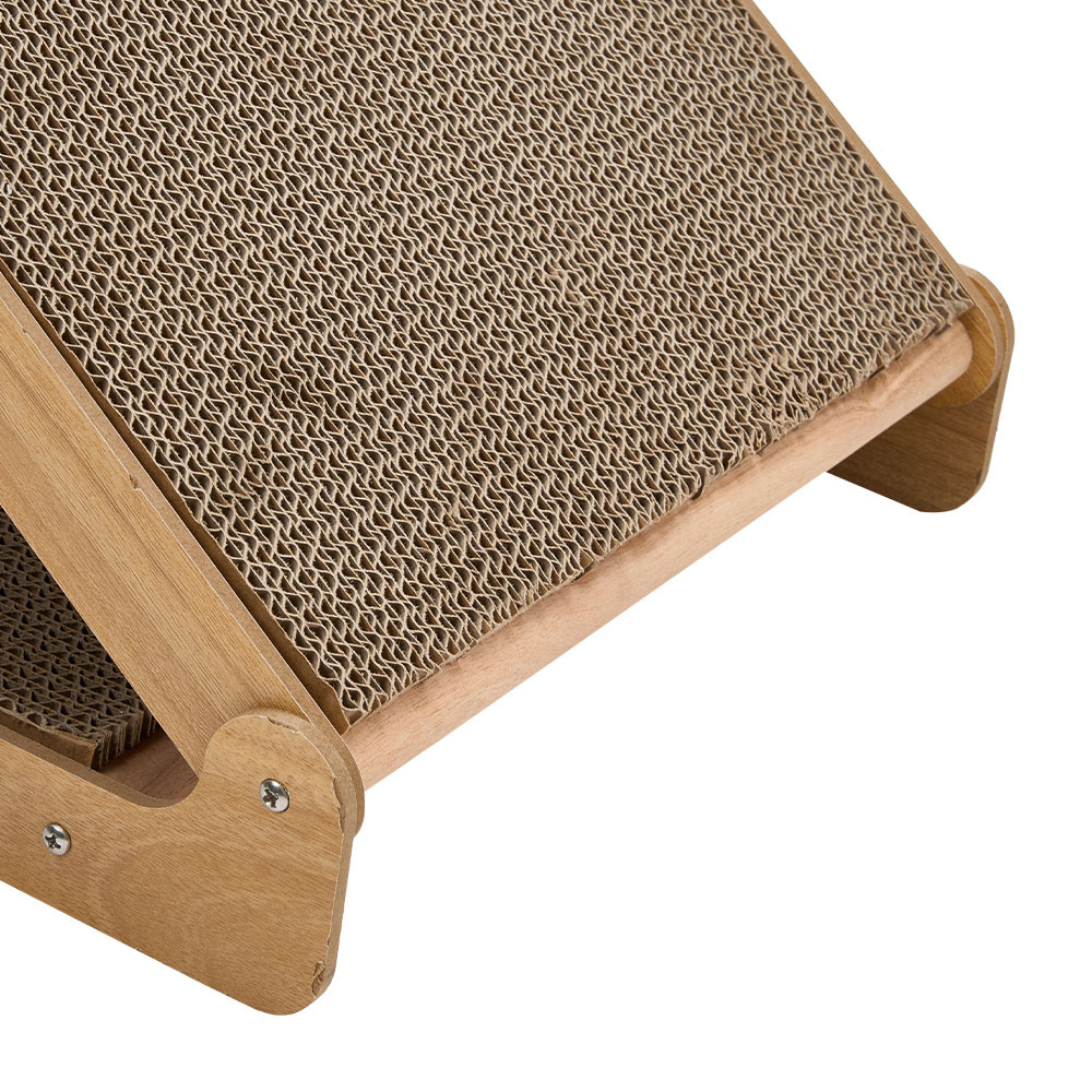 H&O Direct Tri Fold Multi-functional Corrugated Paper Cat Scratcher Image 5