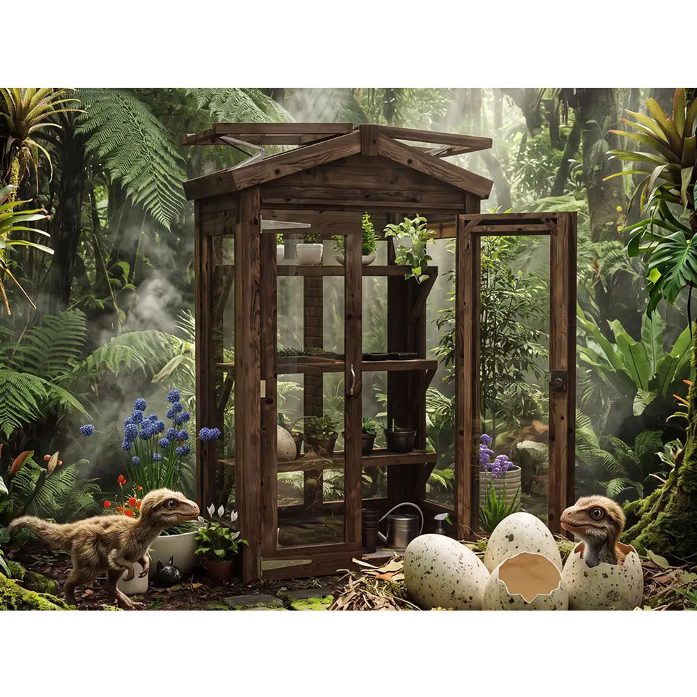 Dunster House Sprouthouse Brown Wooden 4 x 2ft Greenhouse Image 3