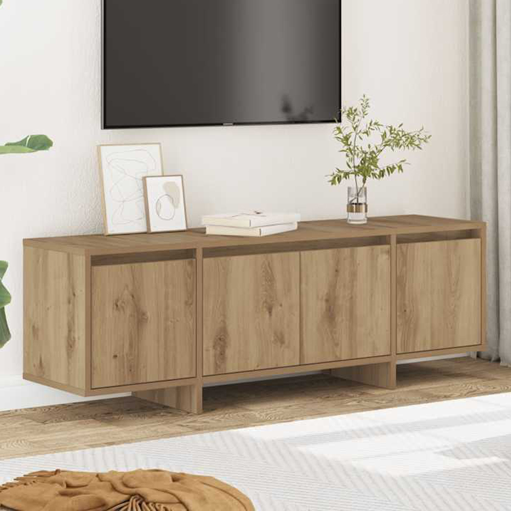 vidaXL 4 Door Artisan Oak TV Cabinet Image 1