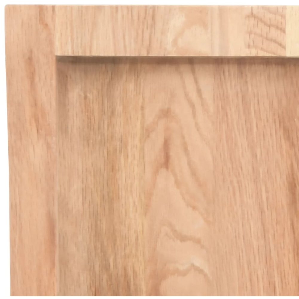 vidaXL 40 x 50 x 4cm Light Brown Treated Solid Wood Oak Wall Shelf Image 5