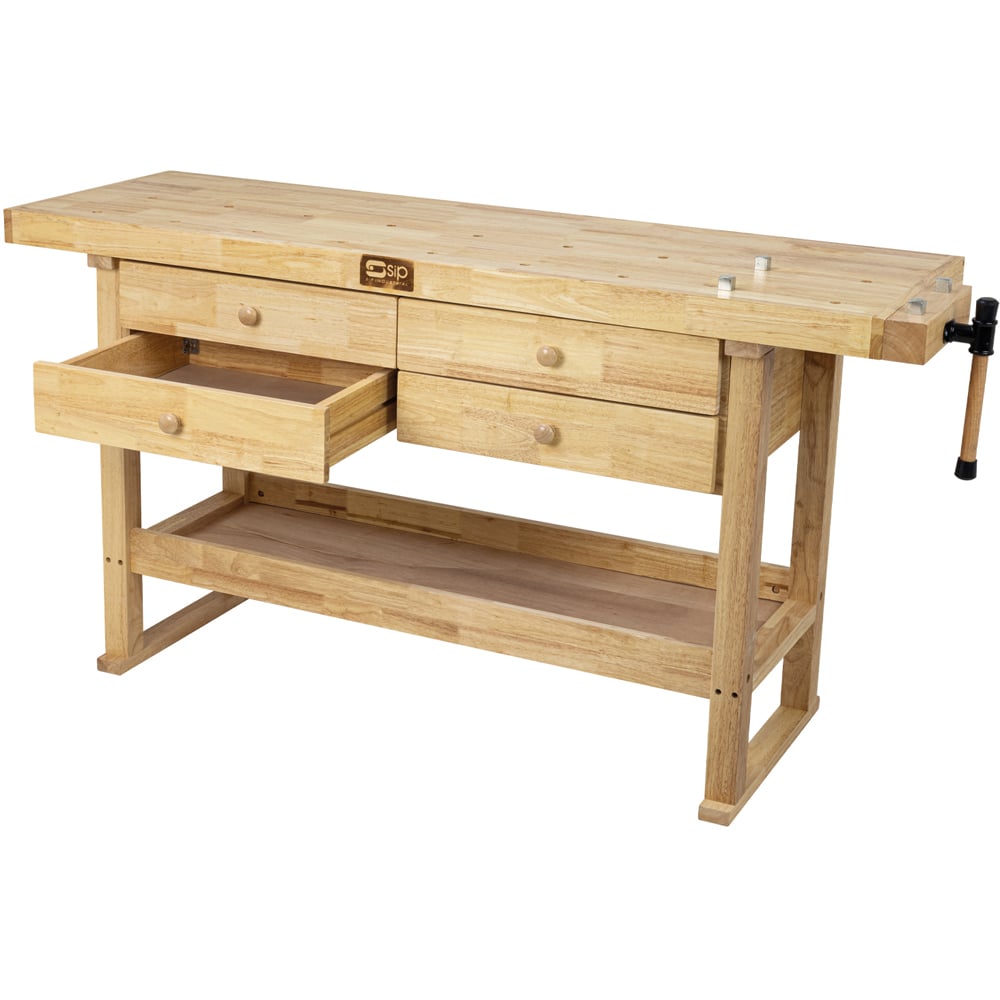 SIP 1460 4 Drawer Professional Hardwood Workbench Image 2