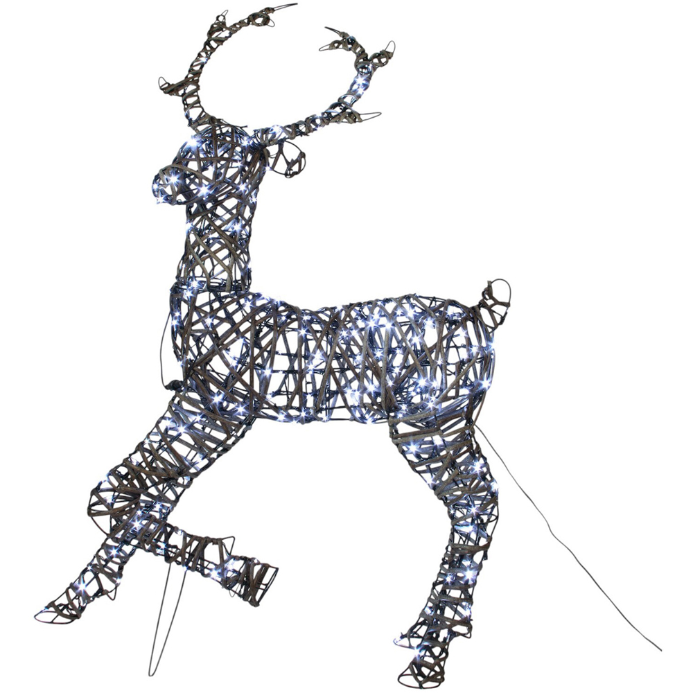 Rattan Effect LED Stag Decoration Natural Image 4