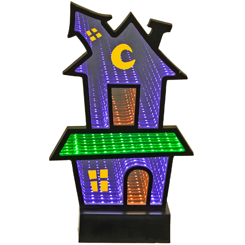 Benross LED Infinity Spooky House Halloween Decoration 28cm Image 1