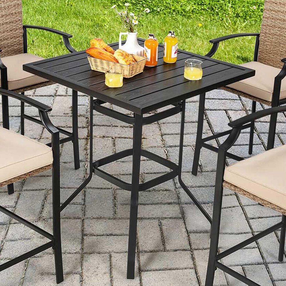 Costway Garden Bar Table Image 1