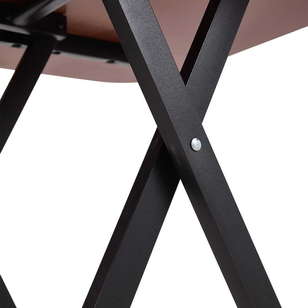 Living and Home 2 Seater Black Foldable MDF Dining Table Image 5