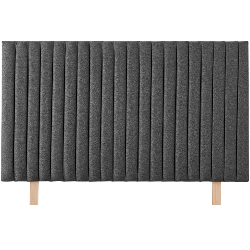 Aspire Furniture Catherine Lansfield Soho Super King Charcoal Saxon Twill Headboard Image 2