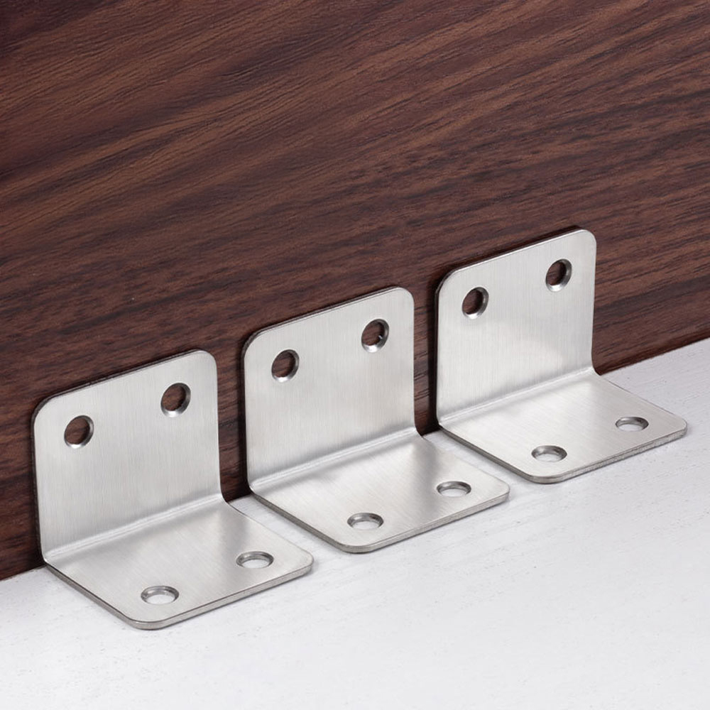 Living and Home 28mm Stainless Steel L-Shaped Heavy-Duty Corner Brace 20 Pack Image 2