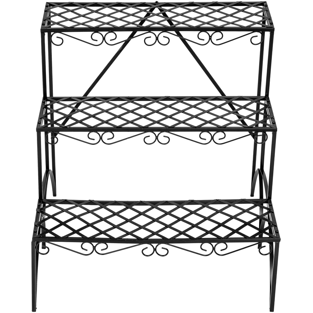 tectake 3 Level Stabilising Back Struts Plant Stand 60 x 60 x 60 cm Image 3