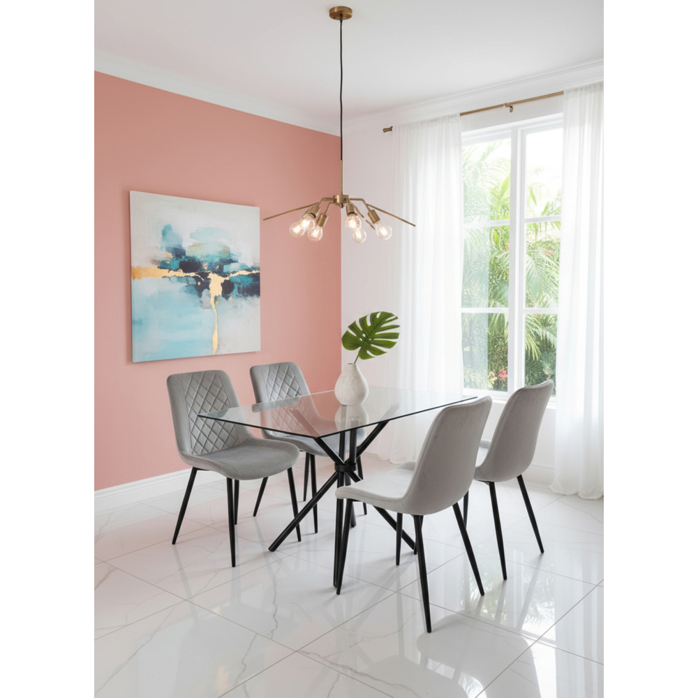 Indoor Living Miami Amelia 4 Seater Dining Set Grey Image 9