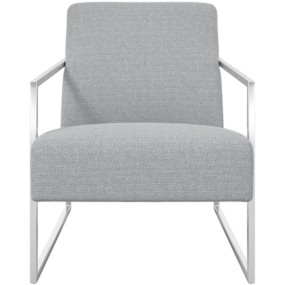 Ritz Dove Grey and Silver Accent Chair Image 3