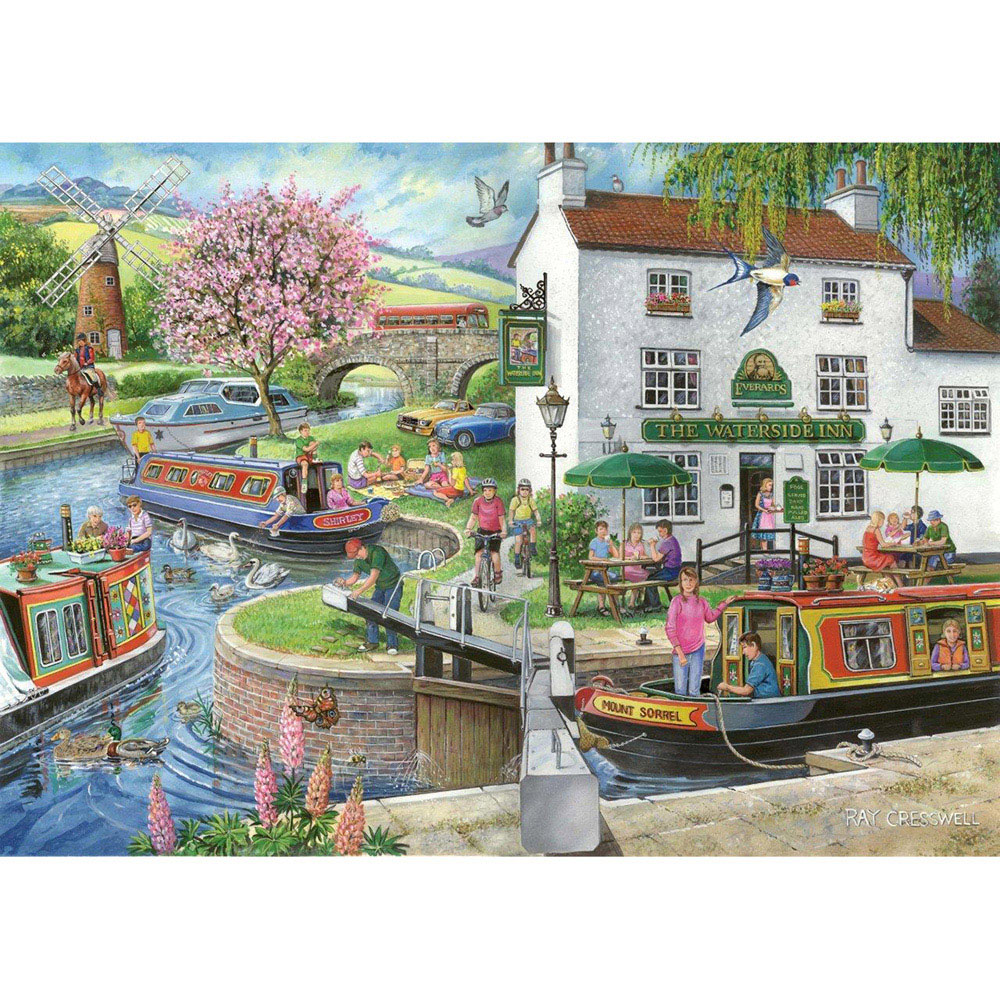 The House of Puzzles No.6 By The Canal 1000 Piece Jigsaw Puzzle Image