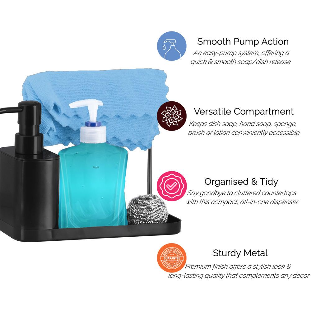 Innoteck Essentials Sink Organiser with 3 in 1 Hand and Dish Soap Dispenser Image 6