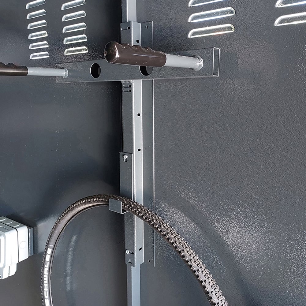 Asgard Centurion 5 x 14ft Double Door Grey High Security Bike Shed Image 9