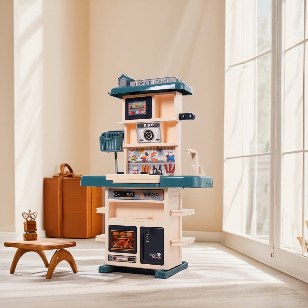 Tommy Toys 43 Piece Kids Green Interactive Kitchen Play Set Image 2