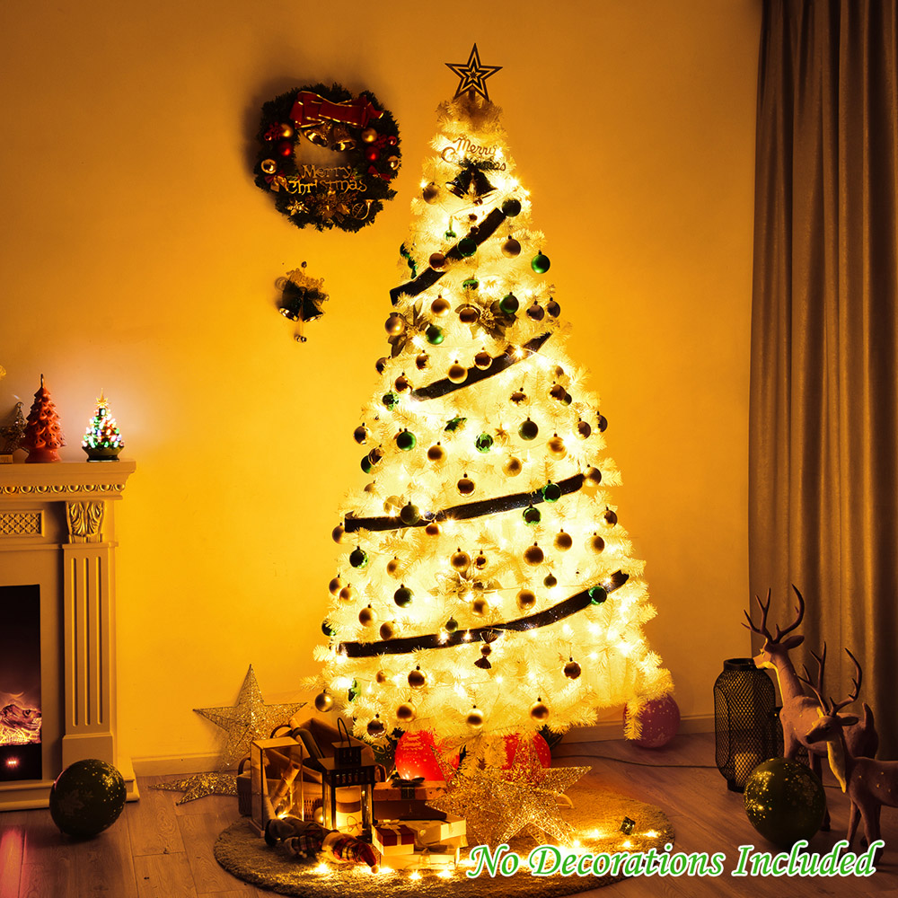 Costway White Artificial Christmas Tree 7ft Image 4