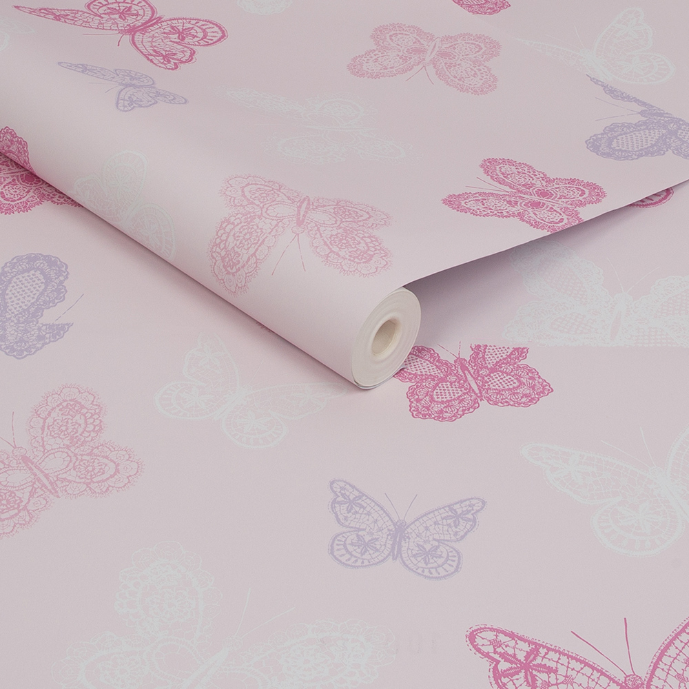 Superfresco Easy Butterfly Pink Wallpaper Image 2
