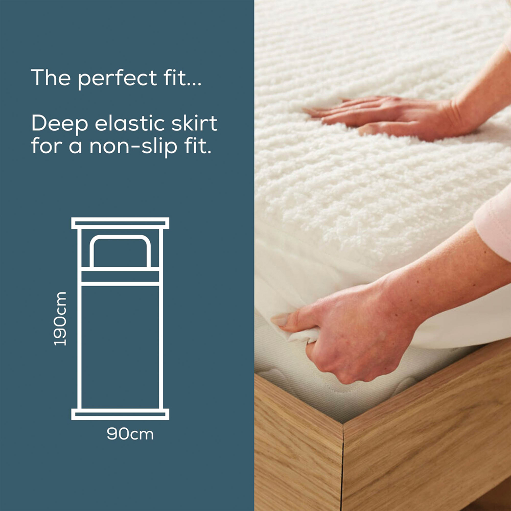 Beurer Indulgence Single Plush Teddy Fleece Fitted Heated Mattress Cover Image 6