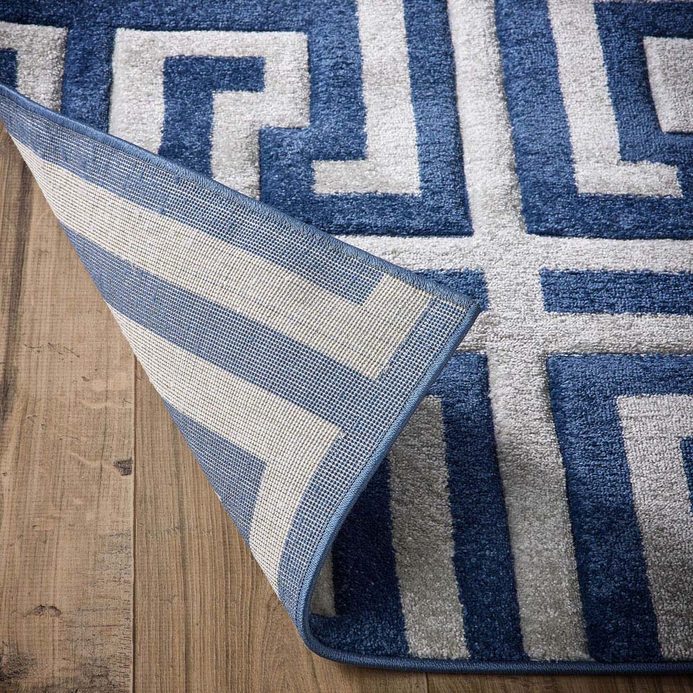 Origins Greek Key Blue Rug 80 x 150cm Image 3