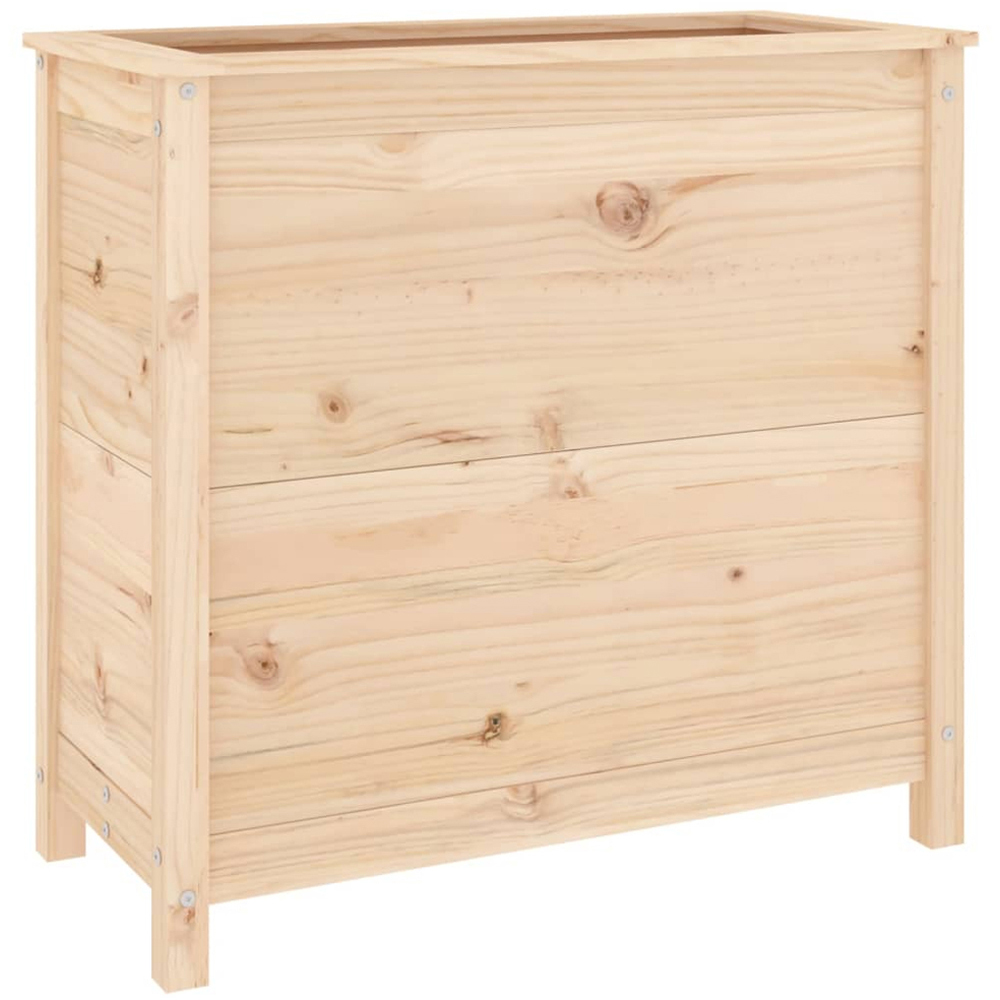 vidaXL Brown Pine Wood Raised Garden Bed 78 x 82.5 x 40cm Image 1