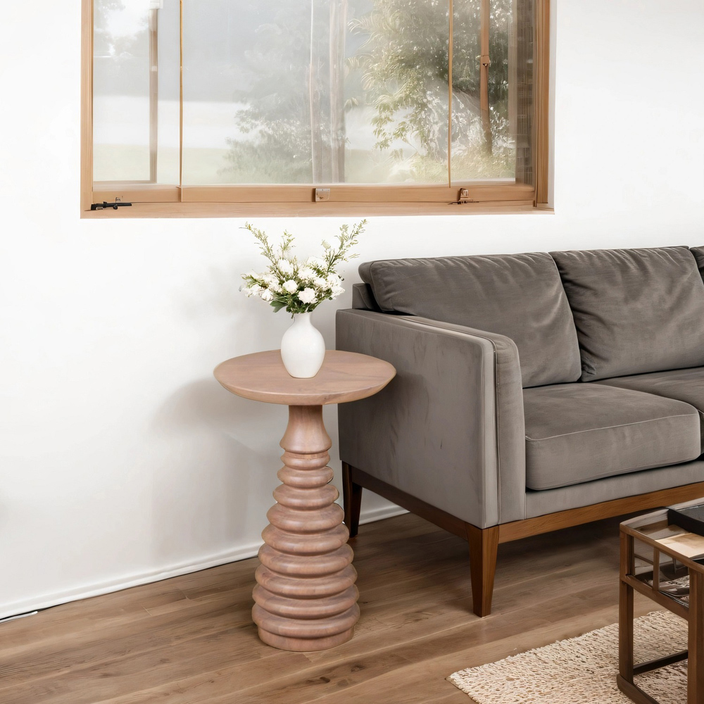 Brooklyn Valencia Cane and Mango Wood Side Table Image 5