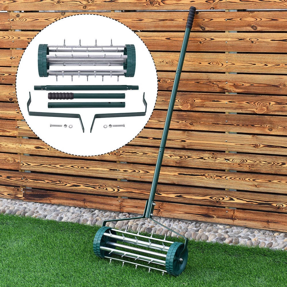 Costway GT2980 Heavy Duty Rolling Grass Lawn Garden Aerator Image 6