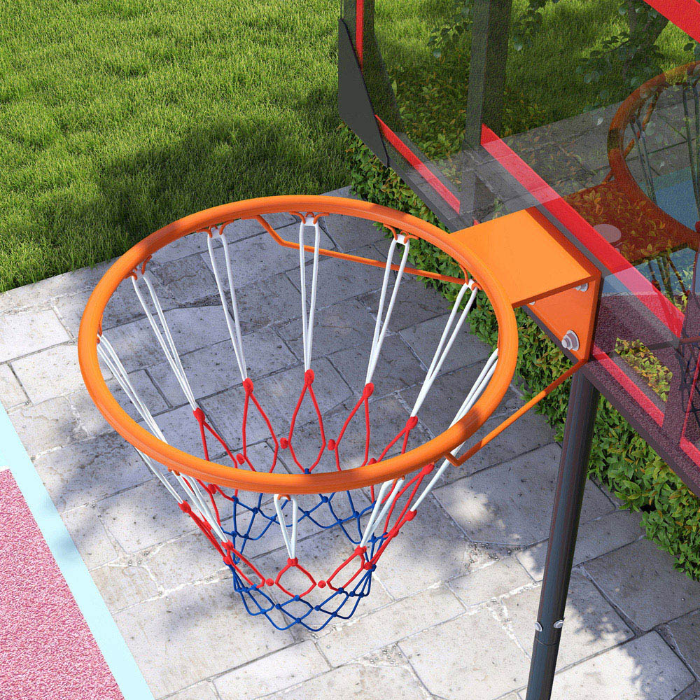 AIYAPLAY Red Height Adjustable Basketball Hoop 210-260cm Image 3